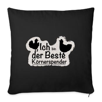 Körnerspender - Sofakissenbezug 45 x 45 cm - Schwarz - Vorne