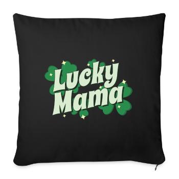 Cadeau de la Saint-Patrick Shamrock Femmes irlandaises - Housse de coussin décorative 45 x 45 cm - noir - Devant