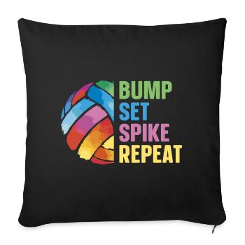 Volley-ball - Housse de coussin décorative 45 x 45 cm - noir - Devant