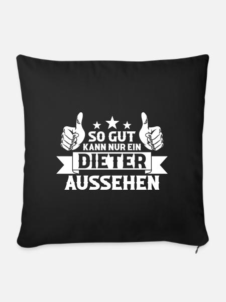 Dieter - Sofakissenbezug 45 x 45 cm - Schwarz