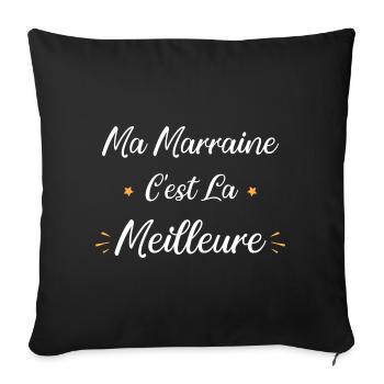Ma marraine c'est la meilleure - Housse de coussin décorative 45 x 45 cm - noir - Devant