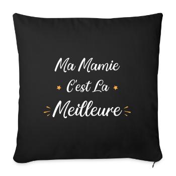 Ma mamie c'est la meilleure - Housse de coussin décorative 45 x 45 cm - noir - Devant