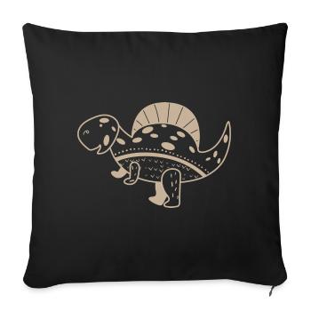 Dinosaur Spinosaurus - Sofa pillowcase 17,3'' x 17,3'' (45 x 45 cm) - black - Front