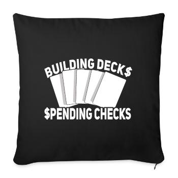 Jeu de cartes à collectionner - Housse de coussin décorative 45 x 45 cm - noir - Devant
