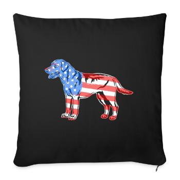 Labrador Retriever Labrador Retriever Flag - Sofa pillowcase 17,3'' x 17,3'' (45 x 45 cm) - black - Front