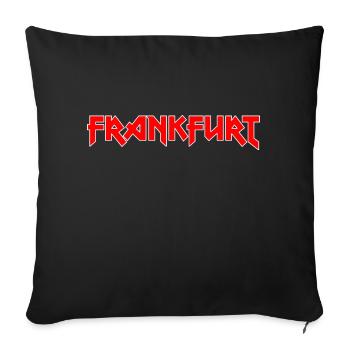 Fashionable home FRANKFURT metal design - Sofa pillowcase 17,3'' x 17,3'' (45 x 45 cm) - black - Front