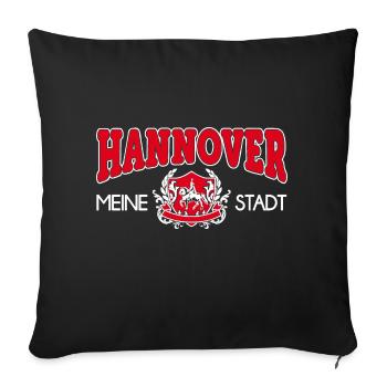 Hannover - Meine Stadt Niedersachsen Ernst August - Sofakissenbezug 45 x 45 cm - Schwarz - Vorne