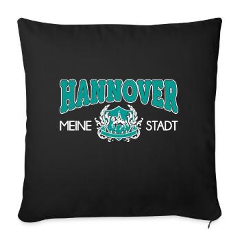 Hannover - Meine Stadt Niedersachsen Ernst August - Sofakissenbezug 45 x 45 cm - Schwarz - Vorne