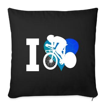 Vélo de route Cyclisme sur route Hommes Vélo de route Cyclisme sur route - Housse de coussin décorative 45 x 45 cm - noir - Devant