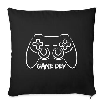 Développeur de jeux - Housse de coussin décorative 45 x 45 cm - noir - Devant