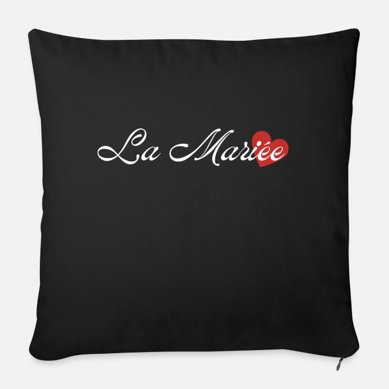 La mariée - Housse de coussin décorative 45 x 45 cm - noir