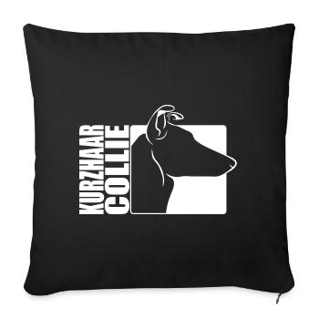 Collie à poil court Profil Wilsigns Chiens Chien - Housse de coussin décorative 45 x 45 cm - noir - Devant