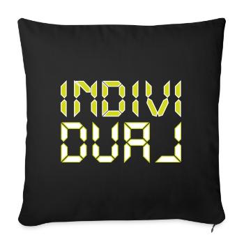 Individual -  Neon-Digitalschrift - Sofakissenbezug 45 x 45 cm - Schwarz - Vorne