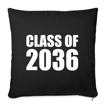 Class of 2036 - Sofa pillowcase 17,3'' x 17,3'' (45 x 45 cm) - black - Front