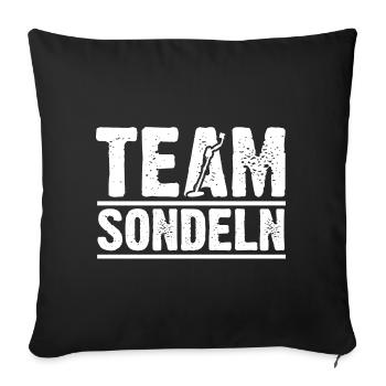 Sondler Sondeln Sondel Sondengänger - Sofakissenbezug 45 x 45 cm - Schwarz - Vorne