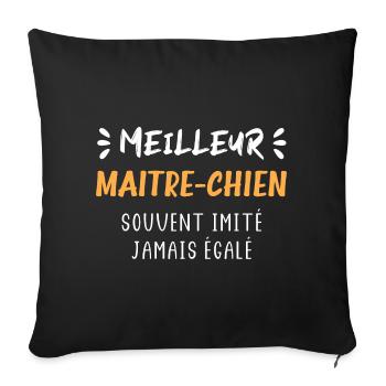 Maitre chien - Housse de coussin décorative 45 x 45 cm - noir - Devant