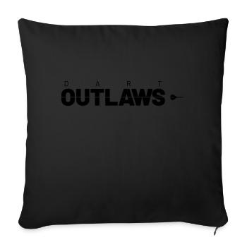 Dart Outlaws - Sofa pillowcase 17,3'' x 17,3'' (45 x 45 cm) - black - Front