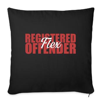 Funny Registered Flex Offender Bodybuilding - Sofakissenbezug 45 x 45 cm - Schwarz - Vorne