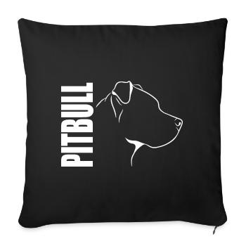 American Pitbull Profile Dogs Dog Wilsigns - Sofa pillowcase 17,3'' x 17,3'' (45 x 45 cm) - black - Front