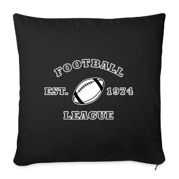 Football League Est 1974 - Sofa pillowcase 17,3'' x 17,3'' (45 x 45 cm) - black - Front