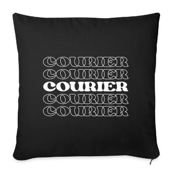 Messenger Delivery Person Letter Carrier Dispatch - Sofa pillowcase 17,3'' x 17,3'' (45 x 45 cm) - black - Front