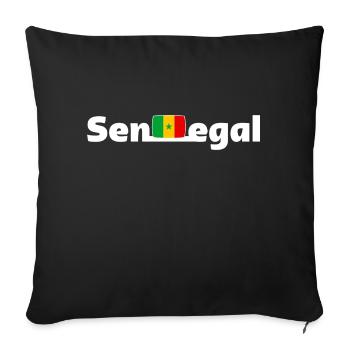 Senegal - Sofa pillowcase 17,3'' x 17,3'' (45 x 45 cm) - black - Front