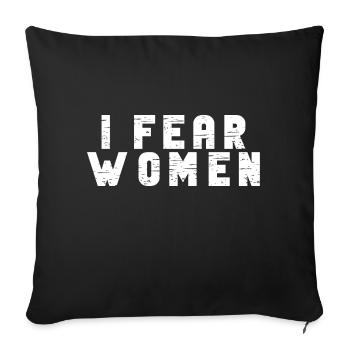 J’ai peur des femmes J’ai peur des femmes - Housse de coussin décorative 45 x 45 cm - noir - Devant