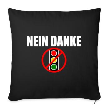 Ampel nein danke - Sofakissenbezug 45 x 45 cm - Schwarz - Vorne