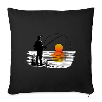 Angler 3 - Sofa pillowcase 17,3'' x 17,3'' (45 x 45 cm) - black - Front