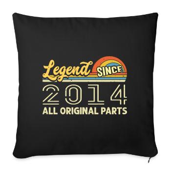 Légendaire depuis 2014 Anniversaire 2014 Millésime 2014 - Housse de coussin décorative 45 x 45 cm - noir - Devant