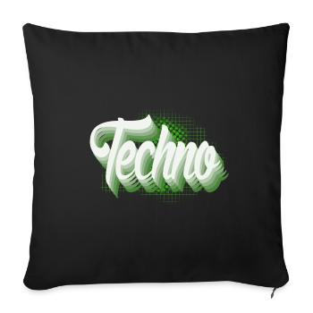 Techno - Sofa pillowcase 17,3'' x 17,3'' (45 x 45 cm) - black - Front