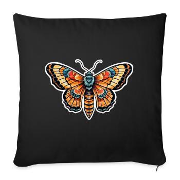Moth Neo Traditional - Sofa pillowcase 17,3'' x 17,3'' (45 x 45 cm) - black - Front