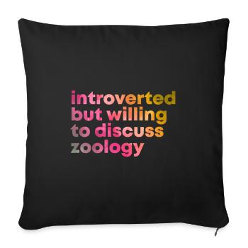 Zoology - Sofa pillowcase 17,3'' x 17,3'' (45 x 45 cm) - black - Front