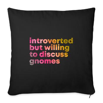 Gnome - Sofa pillowcase 17,3'' x 17,3'' (45 x 45 cm) - black - Front