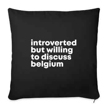 Belgium - Sofa pillowcase 17,3'' x 17,3'' (45 x 45 cm) - black - Front