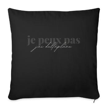 I can't I hang glider passion - Sofa pillowcase 17,3'' x 17,3'' (45 x 45 cm) - black - Front