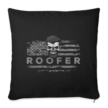 carpenter construction site house roofer master - Sofa pillowcase 17,3'' x 17,3'' (45 x 45 cm) - black - Front