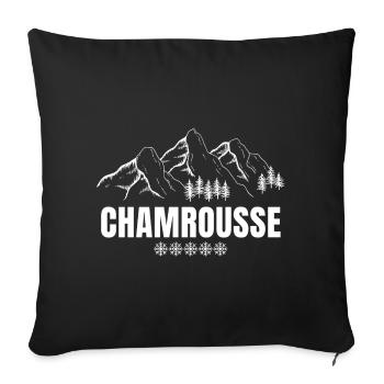 Chamrousse, ski resort, ski area - Sofa pillowcase 17,3'' x 17,3'' (45 x 45 cm) - black - Front