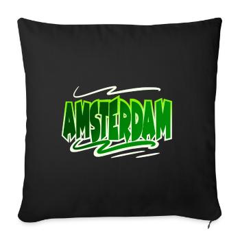 Amsterdam - Sofa pillowcase 17,3'' x 17,3'' (45 x 45 cm) - black - Front