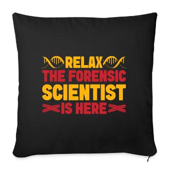 La majeure en sciences médico-légales est ici - Housse de coussin décorative 45 x 45 cm - noir - Devant