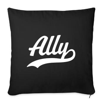 Ally - Sofa pillowcase 17,3'' x 17,3'' (45 x 45 cm) - black - Front