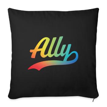 Ally - Sofa pillowcase 17,3'' x 17,3'' (45 x 45 cm) - black - Front