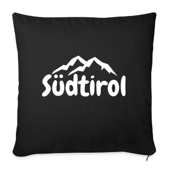 Tyrol du Sud - Housse de coussin décorative 45 x 45 cm - noir - Devant