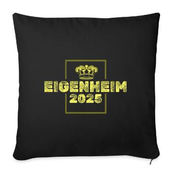 Home ownership 2025 - Sofa pillowcase 17,3'' x 17,3'' (45 x 45 cm) - black - Front