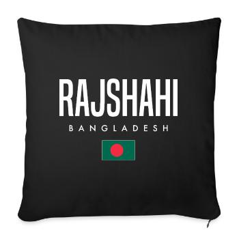 Rajshahi Bangladesh - Sofa pillowcase 17,3'' x 17,3'' (45 x 45 cm) - black - Front