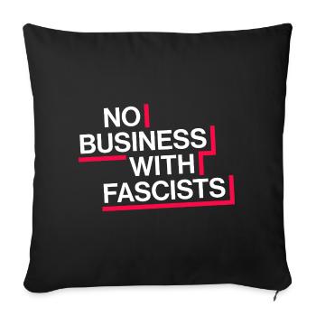 PAS D’AFFAIRES AVEC LES FASCISTES - Housse de coussin décorative 45 x 45 cm - noir - Devant