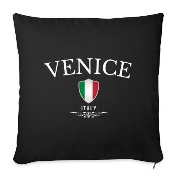 Venice Italy, elegant minimalist design - Sofa pillowcase 17,3'' x 17,3'' (45 x 45 cm) - black - Front