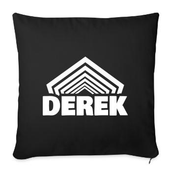 Gift for Derek - Sofa pillowcase 17,3'' x 17,3'' (45 x 45 cm) - black - Front