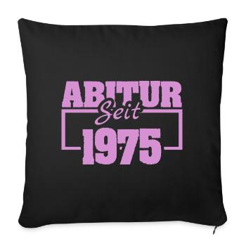 1975 - Sofa pillowcase 17,3'' x 17,3'' (45 x 45 cm) - black - Front