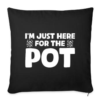 Pour le pot Casino Gambling Funny Player - Housse de coussin décorative 45 x 45 cm - noir - Devant